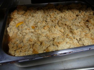 GF peach cobbler GF peach cobbler