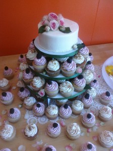 tiny roses cupcake tree dainty roses