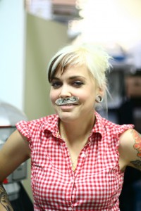 katie B. moustache